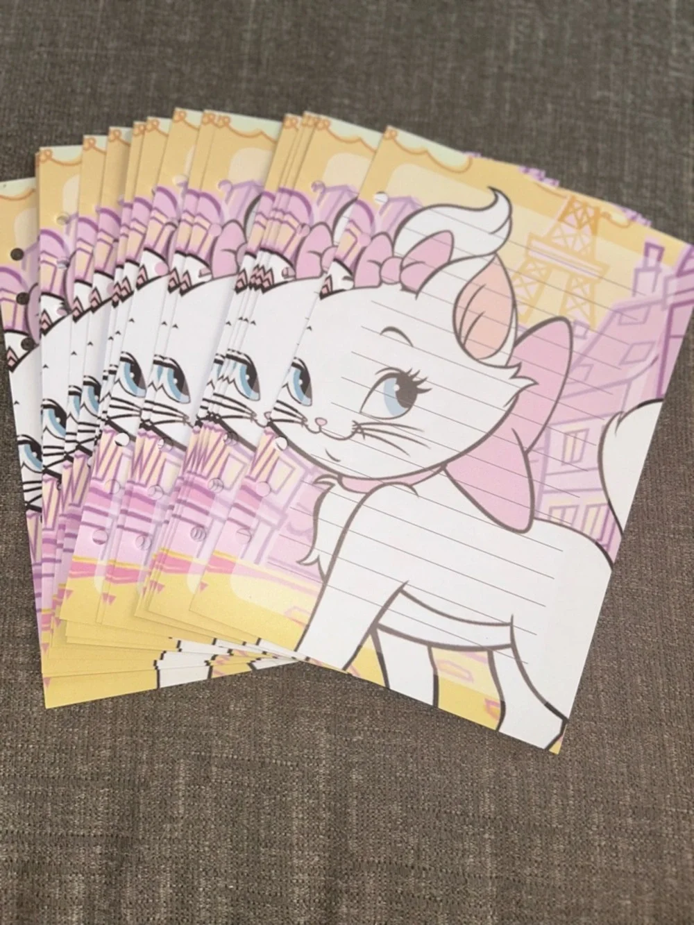 Cute Marie Cat A5 Binder - Pink & Pastel